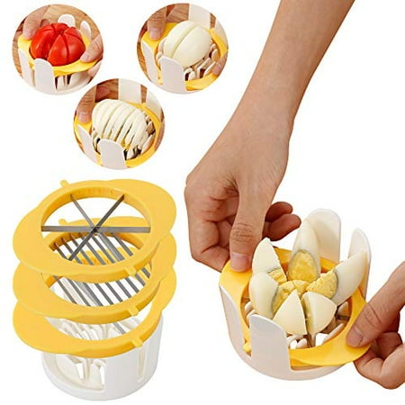 Details about   3 in 1 Multifunctional Stainless Steel Egg Slicer Hard Boiled Eggs Kitchen Tool